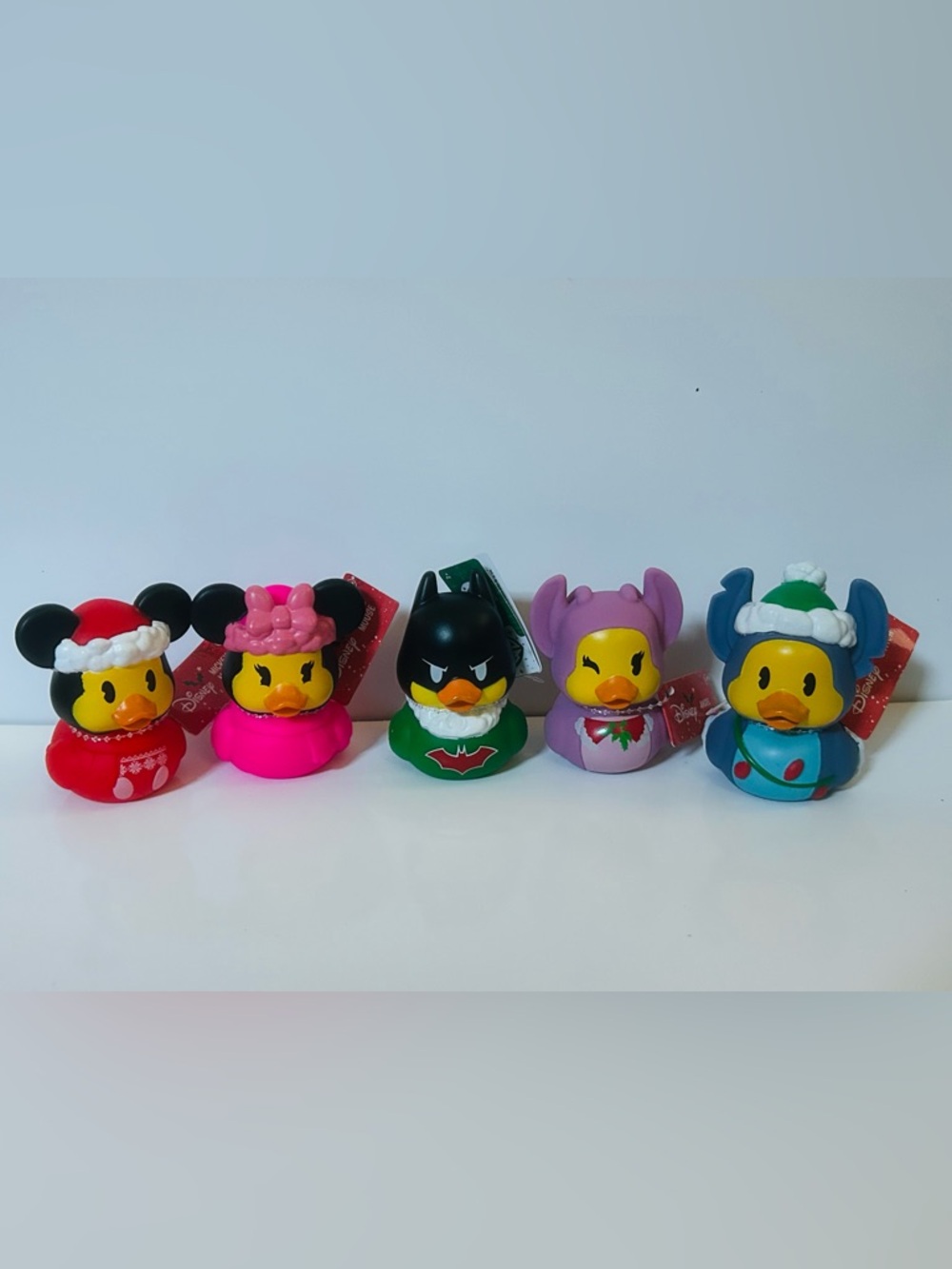 Disney & DC Comics Holiday Ducks Includes:Mickey, Minnie, Stitch, Angel & Batman